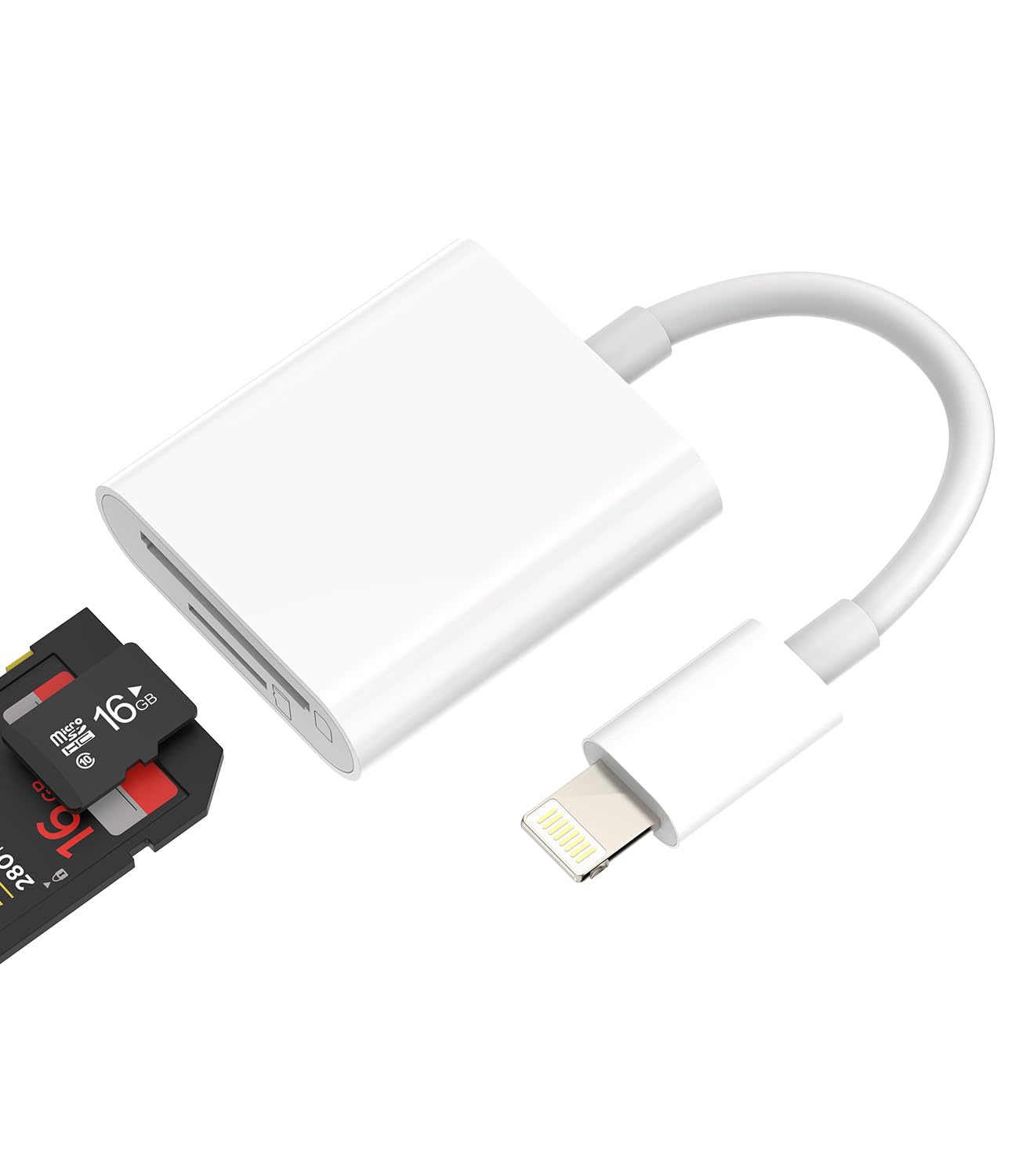 TF Flash Card Reader Accessories Micro SD Adapter for iPhone Lightning Camera Memory Compact Photo Photography Viewer Compatible for Apple 11 12 13 14 Pro Max X XS XR 7 6 8 Plus SE Ipad Air Mini 2019