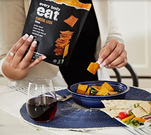 EVERY BODY EAT CHEESE-LESS SNACK THINS, GLUTEN & DAIRY FREE, VEGAN (1 PACK)