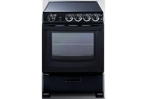 SUMMIT APPLIANCE Summit REX2431BRT 24" Electric Smooth Top Range in Black