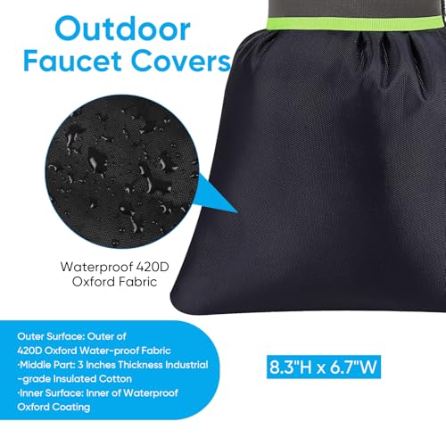 2Pack Outdoor Faucet Covers for Winter - Pro 6.7