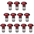 WIROJ M5x9mm Alloy Steel Bolts for MTB Disc Brake Rotors, Bicycle Brake Disc Alloy Steel Torx T25 Screws - 12 pcs per Package