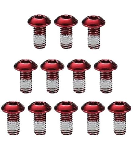 6-Pack M5 X 10mm Titanium Disc Brake Rotor Screws - T25 Torx For BB5 BB7 SRAM Avid