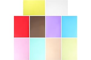 UKCOCO PVC Colored Acetate Film 10Pcs A4 Sheets Thick Sturdy Material for DIY Craft Projects and