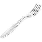 Alessi Mami 6-3/4-Inch Dessert Fork, 18/10 Stainless Steel Mirror Polish, Set of 6