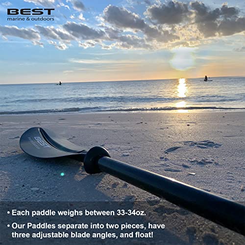 Best Marine Kayak Paddle Carbon Fiber Shaft & Fiberglass Reinforced