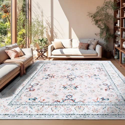 AREA RUGS FOR LIVING ROOM NON-SHEDDING BOHO RUG...