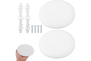 2pcs CP3540 Round Ceiling Cover Plate, Paintable White Plastic Electrical Box Light Switch Cover Plate for 3-1/2" to 5" Holes