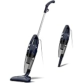Sancorp Corded Stick Vacuum Cleaner, 3-in-1 Detachable to Handheld with 180°Left-Right Steering, 14KPA Powerful Suction for Pet Hair on Hard Floors, HEPA Filter, Lightweight with 16.4ft Long Cord