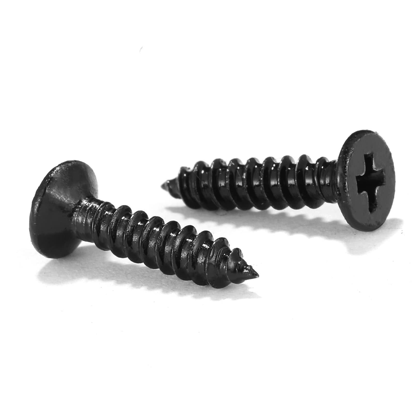 Photo 1 of #4 x 5/8" Wood Screw 100Pcs 18-8 (304) Stainless Steel Screws Flat Head Phillips Fast Self Tapping Drywall Screws Black Oxide by SG TZH