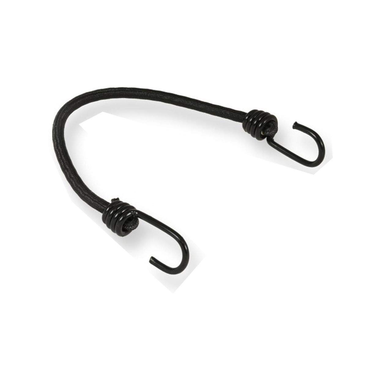 Spiral Expander Rope with 2 Hooks 600 mm Black 10 mm | Expander with 2 Hooks, Expander Rope with Two Metal Hooks | Luggage Straps Luggage Bungee Motorcycle Rubber | Bicycle Rubber Rope with Hooks | Rubber Straps | Covers Spanner | Tarpaulin Rope 10 pcs
