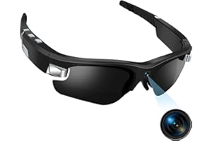 SIXMOU HD 1080P Sports Camera Video Sunglasses, Include 32G Memory Card, Hands-Free Recording for Sports, Hiking, Fishing, Driving