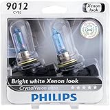 Philips 9012CVB2 CrystalVision Ultra Upgrade Headlight Bulb (9012 HIR2), 2 Pack