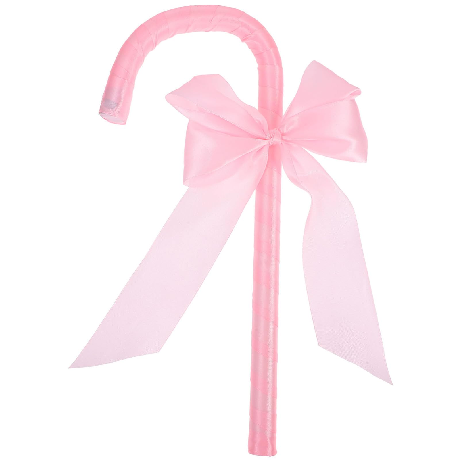 Gadpiparty Pink Halloween Cane Prop - Elegant Costume Accessory for Cosplay, Stage Performances & Parties | Lightweight & Durable Bow Decorated Walking Stick
