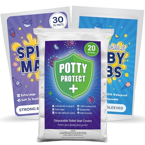 Toilet Seat Covers, Splat Mats, and Baby Bibs