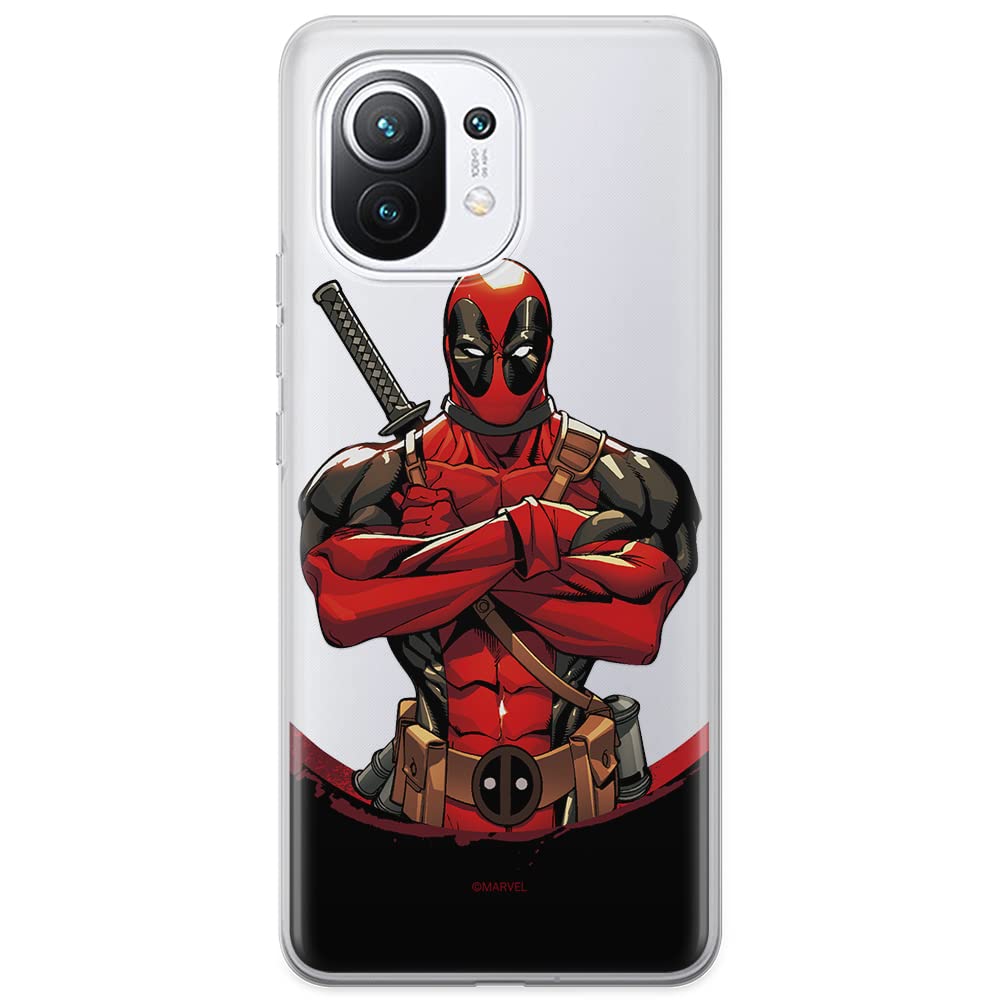 ERT GROUP mobile phone case for Xiaomi 11 original and officially Licensed Marvel pattern Deadpool 006 optimally adapted to the shape of the mobile phone, partially transparent — image 1