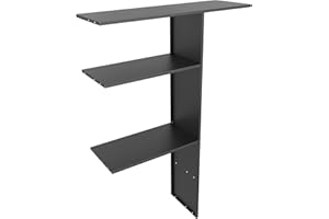 HOMSPARK Black Metal Laminate Shelves Kit Vertical Storage Shed