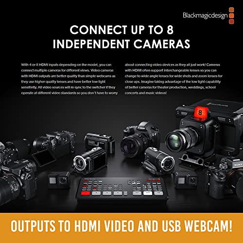 Blackmagic Design ATEM Mini HDMI Live Switcher Basic Bundle Ready for