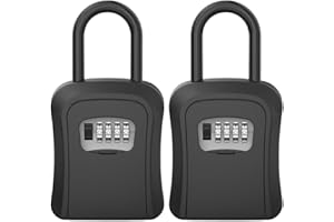 Key Lock Box, Lockboxes for Realtors, Made of Metal Weatherproof 4-Digit Combination Key Lockbox Portable Wall Mounted & Hang