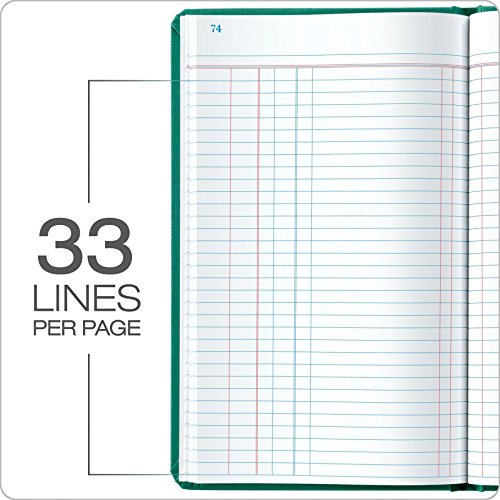 Boorum & Pease 66 Series Account Book, Journal Ruled, Green, 500 Pages