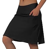 beroy Skorts Skirts for Women,20" Knee Length Skirted for Women,Athletic Skirt with Shorts