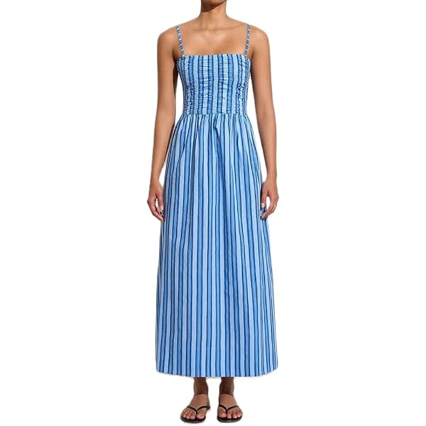 thumbnail image 2 of Women's Summer Bohemian Tie Shoulder Dress Y2k Floral Ruched Flowing Maxi Dress Ruffled Layered Beach Vacation Sundress P 76749788 2 of 13