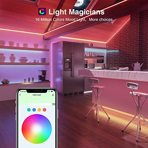 Smart LED Strip Lights, Nitebird 32.8ft LED Lights Strip, RGB Color Changing, Work with Alexa
