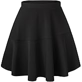 Kate Kasin 2025 Fall Mini Skirt for Women, Pleated Flowy Short Skirts, High Waisted Flared Skater Skirt