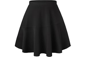 Kate Kasin 2025 Fall Mini Skirt for Women, Pleated Flowy Short Skirts, High Waisted Flared Skater Skirt