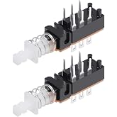 uxcell&reg; Push Button Switch DPDT 6 Pin 1 Position Self-Locking 2pcs