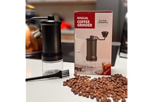 GENERIC Manual Coffee Grinder, Stainless Steel Conical Burr Hand Coffee Grinder Mill, Adjustable for Fine/Coarse Grind, Perfect for Home and Camping