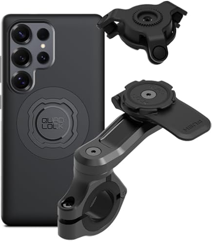 thumbnail image 2 of Quad Lock Motorcycle Fork Stem Phone Mount PRO With Vibration Dampener - NEW 2 of 4