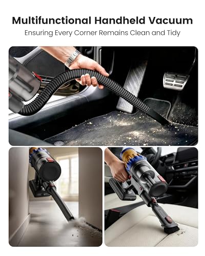 Cordless Vacuum Cleaner, 650W/55Kpa Vacuum Cleaners for Home, 70Mins Stick Vacuum with Self-Standing,Anti-Tangle,Wall Mount Charging,Lightweight Wireless Vacuum for Hardwood Floors Carpet Pet Hair Car