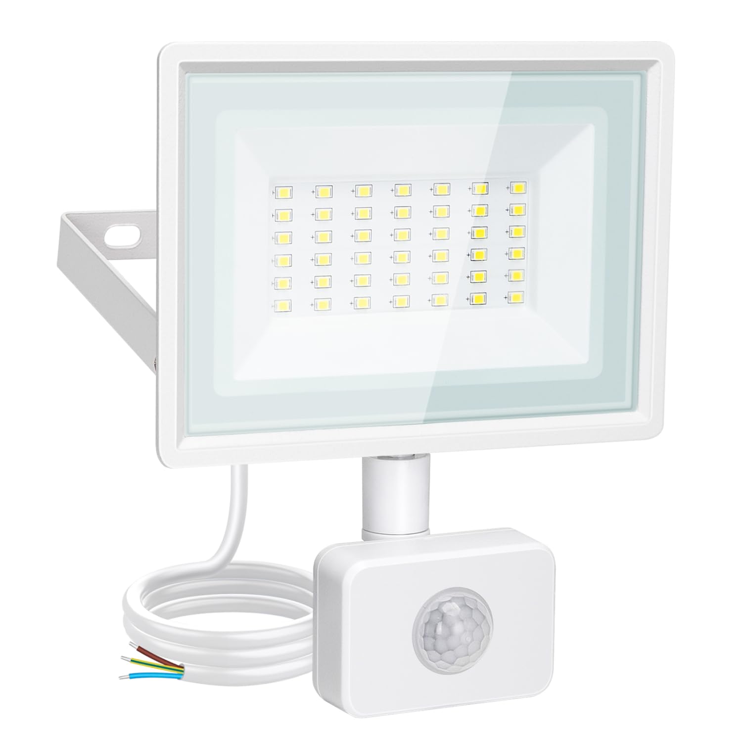 Aigostar 30W Security Lights Outdoor Motion Sensor, 2510 Lumen PIR Light, IP65 Waterproof Motion Sensor Flood Light, Ultra Thin Outdoor Lights for Forecourt, Backyard, Garages, 6500K โ image 1