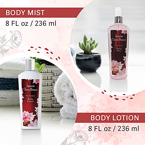 Vital Luxury Japanese Cherry Blossom Bath Set 8 Fl. Oz, Luxurious Pack