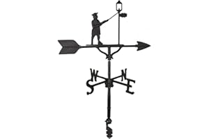 Montague Metal Products 32-Inch Weathervane with Black Lamplighter Ornament