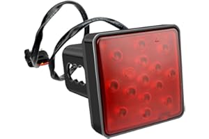 TOTMOX Pickup Brake Light Car Taillight Stop Brake Light Fit Towing & Hauling，Red Lens Tow Hitch Driving & Brake Lamp