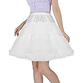 CHERRY LOVE 18inch Petticoat Mid-Thigh Underskirt Princess Puffy Mini Skirt