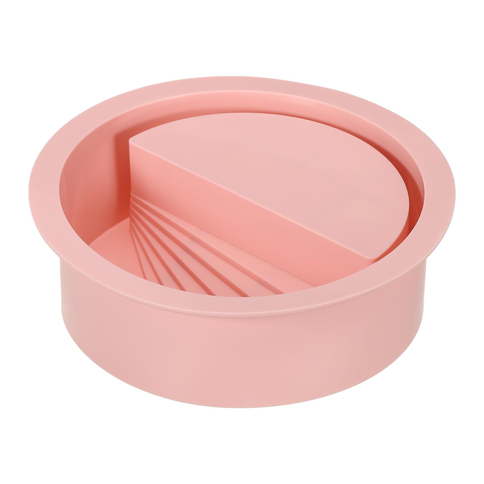 Patikil Silicone Planter Mold - 5.8 Inch Dia Flower Pot, Succulent & Candle Holder Mold for Home Decor, Pink