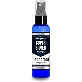 ibodycare Super Silver Deodorant Spray, Natural Aluminum-Free Deodorant for Effective Odor Control, Long-Lasting, Safe for Sensitive Skin, Fragrance-Free, Travel-Friendly, 2 oz, for Women & Men