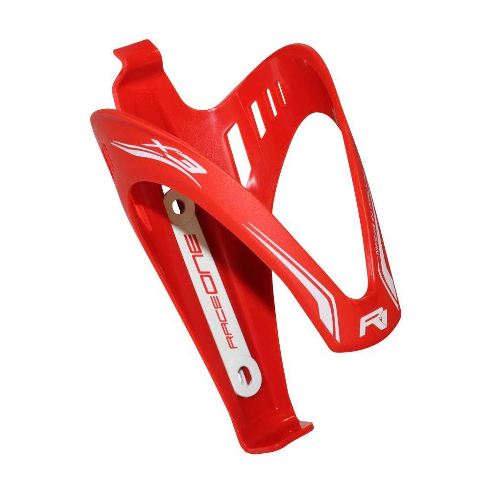 Race One Unisex Adult R1 X3 Water Bottle Cage - Red/Red, N/A