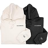 GODMERCH Custom Embroidered Roman Numeral Hoodies, Matching Hoodies For Couples, Custom Hoodie For Boyfriend With Initial Heart