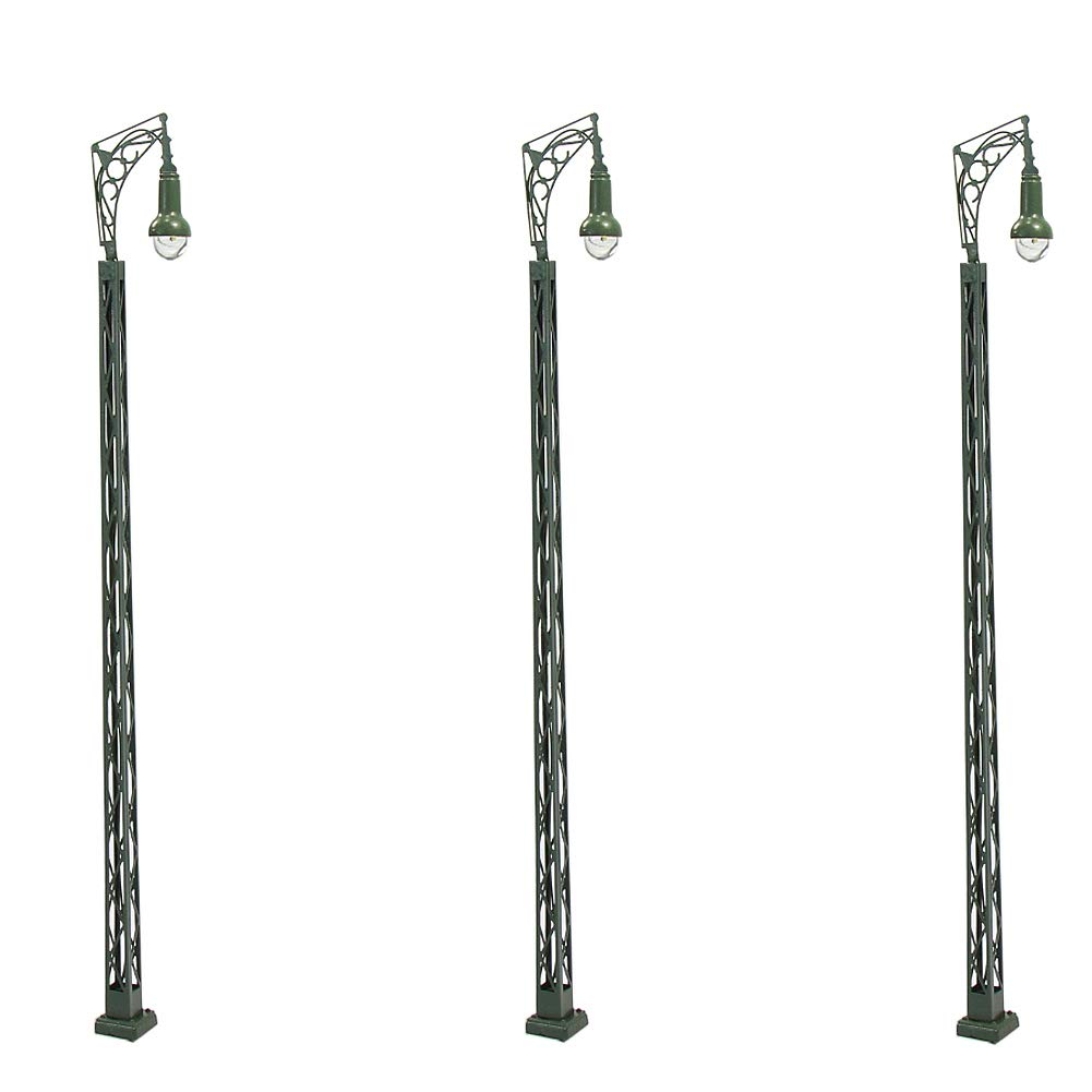 LQS57HO 3pcs Model Railway operating lights Lattice Mast lamp Track light HO Scale Layout
