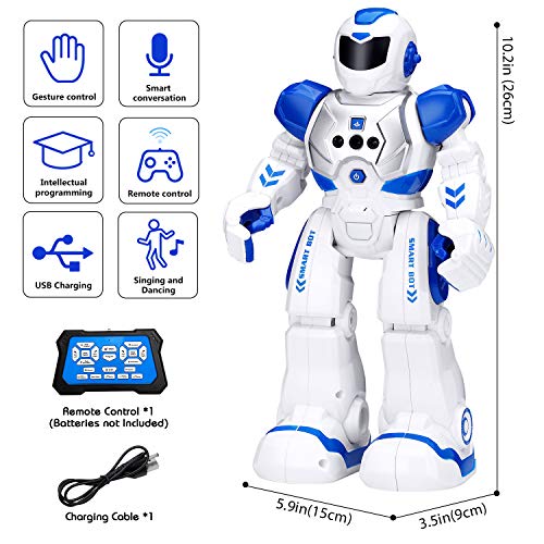 KingsDragon Robots Toy for Kids, RC Gesture Sensing Toy, Interactive