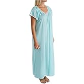 Shadowline womens Shadowline Cameo Flutter Sleeve Long Nightgown