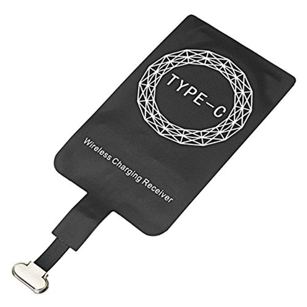 Qi Adapter Type C Wireless Charging Receiver, Ultra Thin USB-C Qi Wireless Charger Receiver for Huawei P30/P20, LG V20, HTC 10 and more Qi-enabled Phones