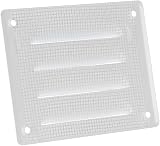 EUROPLAST 140x105mm White Metal Air Vent Grille Cover with Insect Mesh view 3