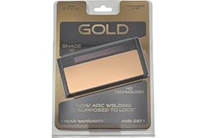 TrueArc Gold Auto-Darkening Welding Lens – True Color Gold Filter – Fits 2" x 4-1/4" Welding Hoods – Shade 10