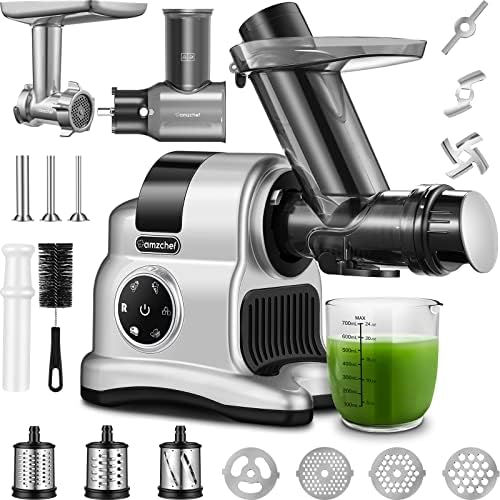 Cold Press Juicer Machines, AMZCHEF 5 in 1 Slow Masticating Juicer with