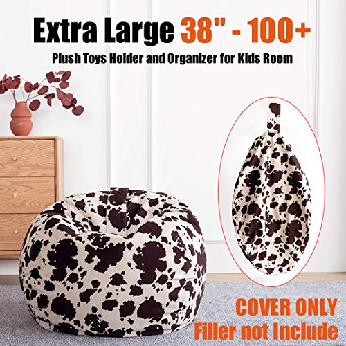 LAZY CALA LIFE Stuffed Animal Storage Bean Bag Chair Cover Only