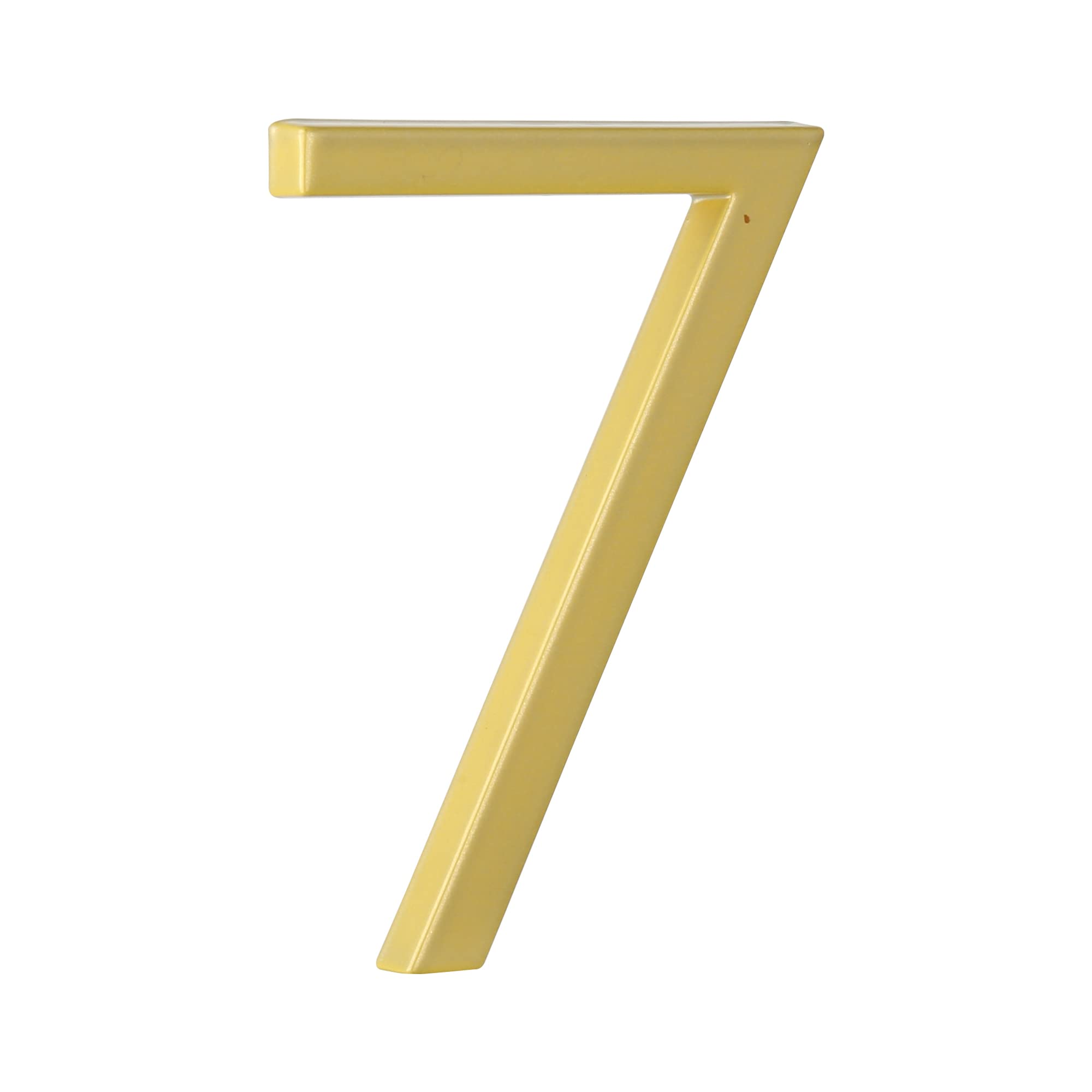 HASWARE 5" Floating House Number for Outside, Zinc Alloy Modern Outdoor Address Sign for Yard Street and Mailbox, Address Numbers and Letters for House (7, Golden)